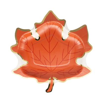 Leaf Shaped Paper Plates, 8 ct, 9 in