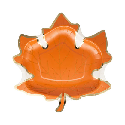 Leaf Shaped Paper Plates, 8 ct, 9 in