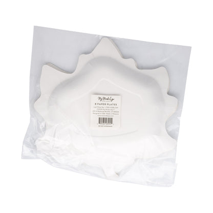 Leaf Shaped Paper Plates, 8 ct, 9 in