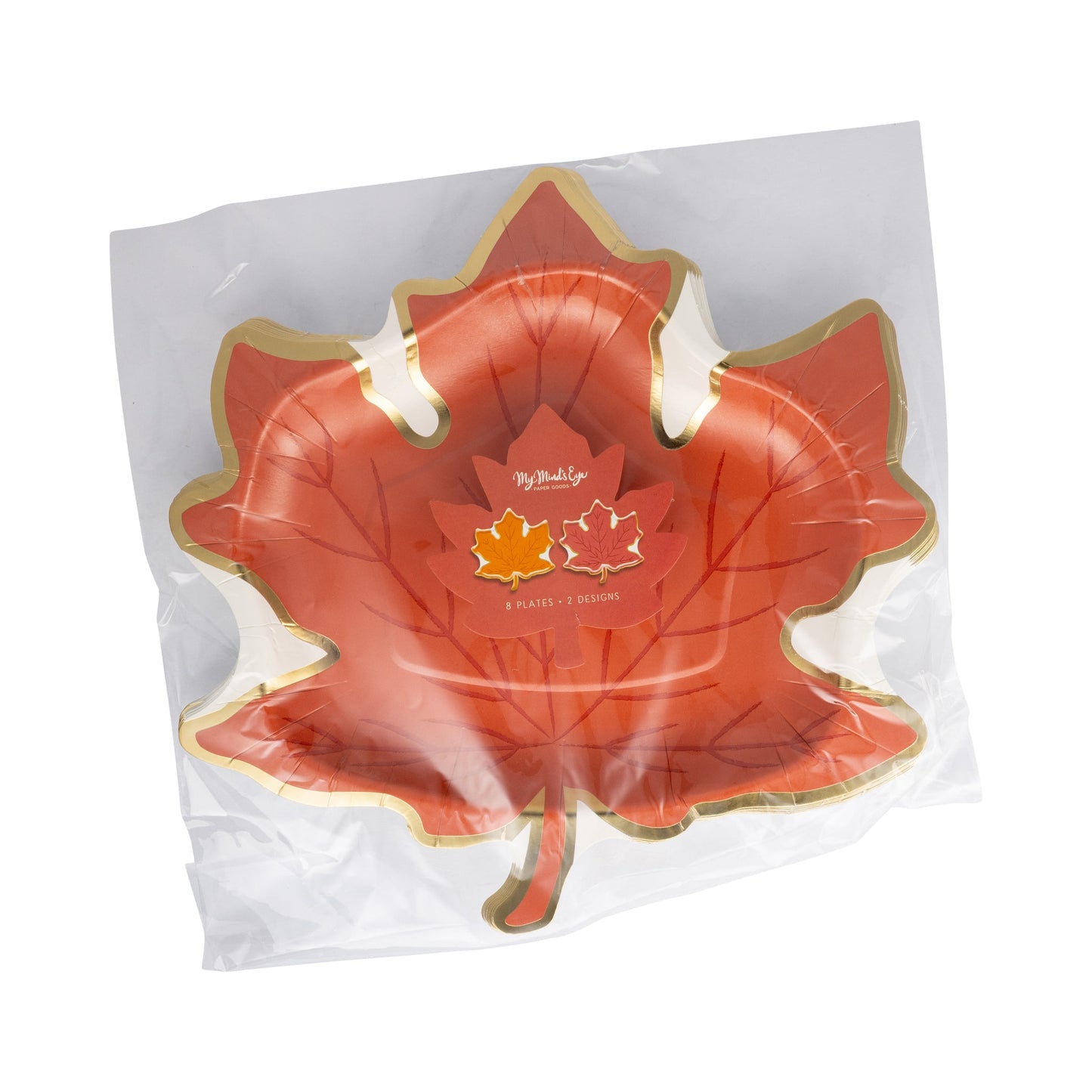 Leaf Shaped Paper Plates, 8 ct, 9 in