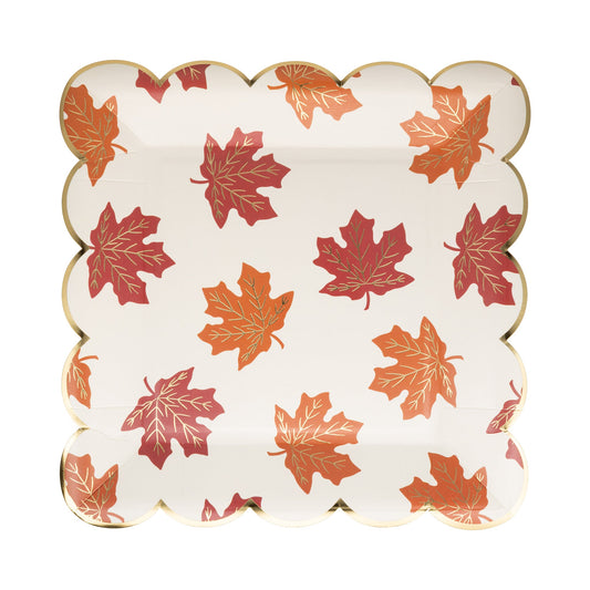 Falling Leaves Paper Plates, 8 ct, 9 in