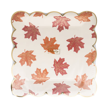 Falling Leaves Paper Plates, 8 ct, 9 in