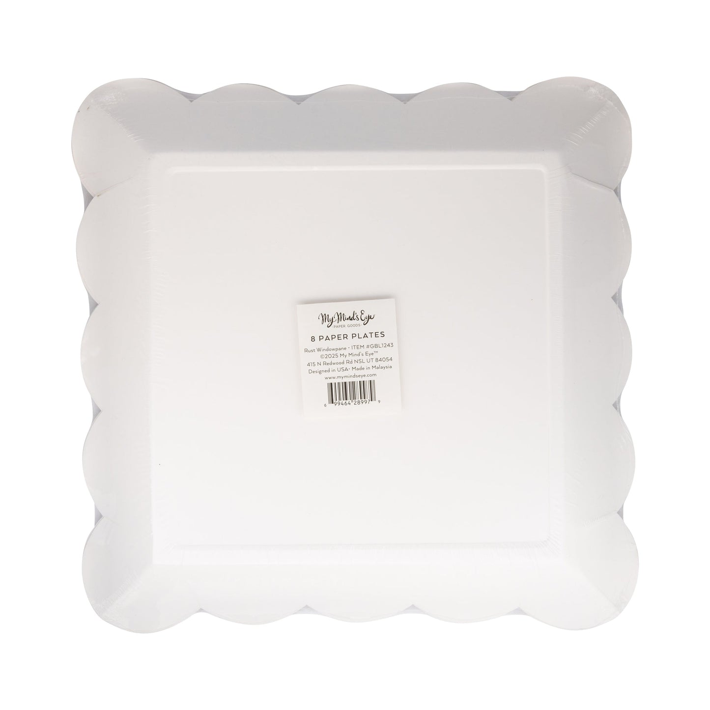 Windowpane Paper Plates, 8 ct, 10 in