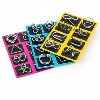 Interactive Metal Logic Puzzle 8-Piece set