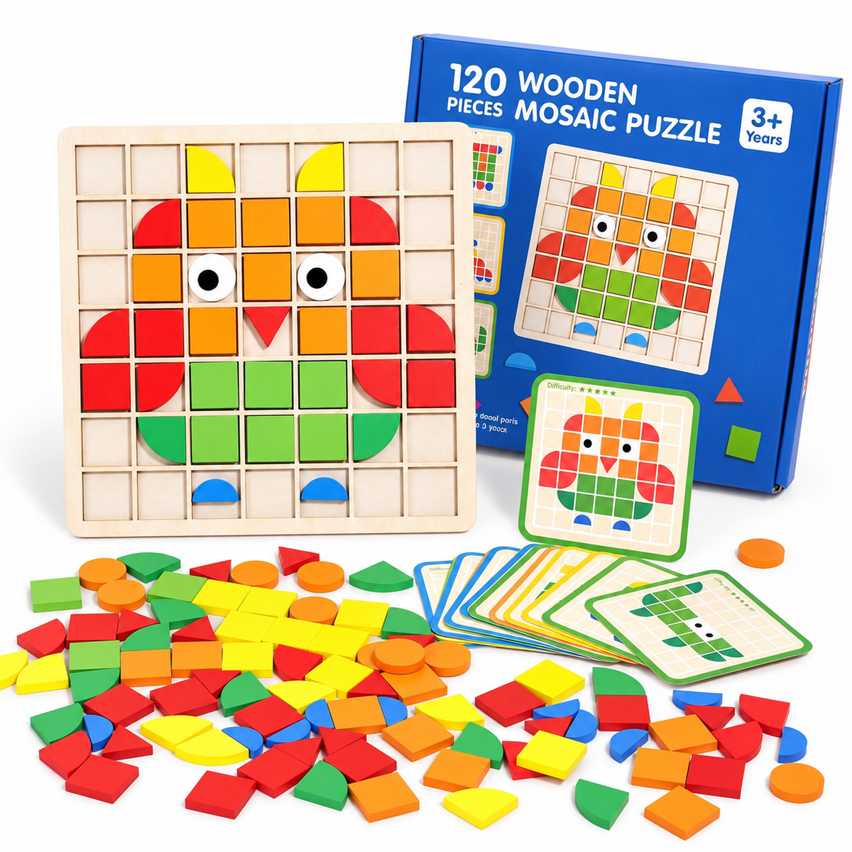 Interactive Montessori Mosaic Puzzle Board