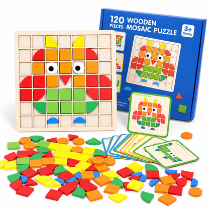 Interactive Montessori Mosaic Puzzle Board
