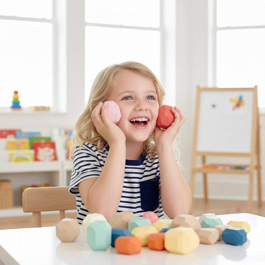 Wooden Balance Stones – Motor Skills Development (26pcs)