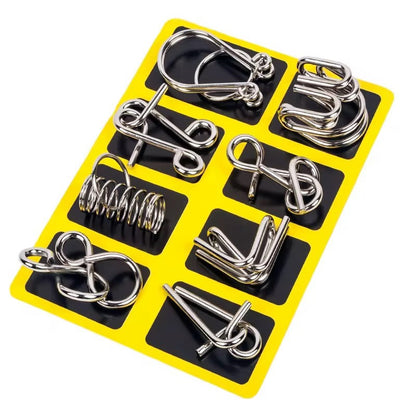 Interactive Metal Logic Puzzle 8-Piece set