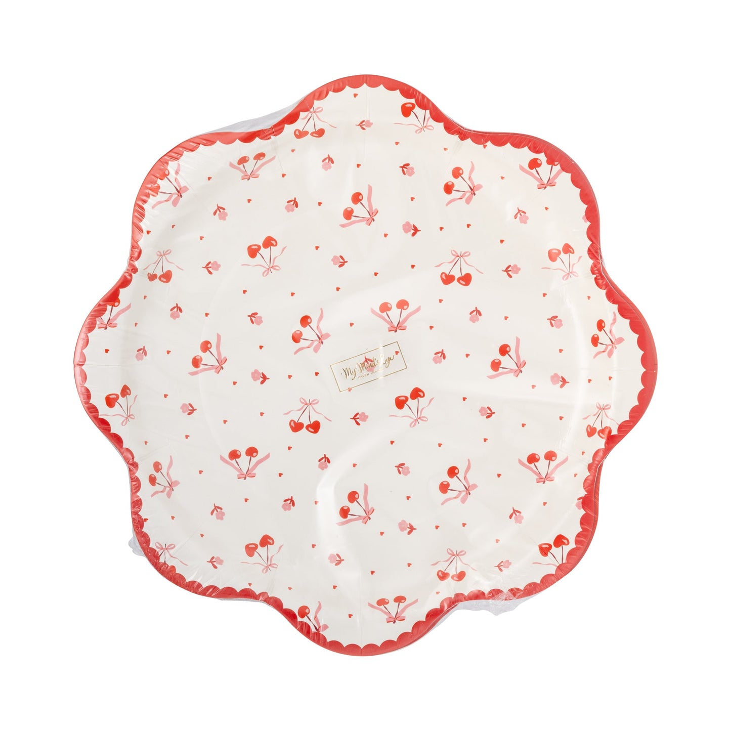 Tossed Cherry Paper Plates, 8 ct