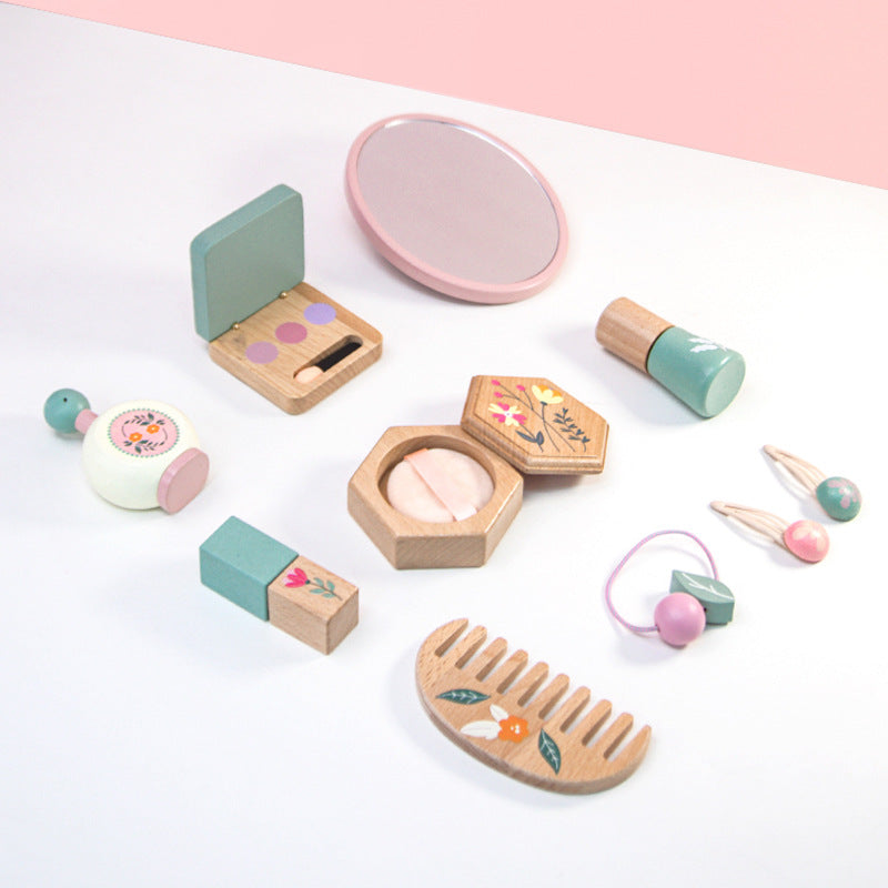 Wooden Princess Makeup & Hairdressing Pretend Play Set