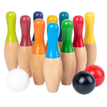 Wooden Number Bowling Set for Kids
