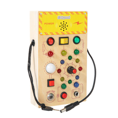 Wooden LED Busy Board with Switches & Lights
