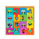 Wooden MZM traffic model flat puzzle board