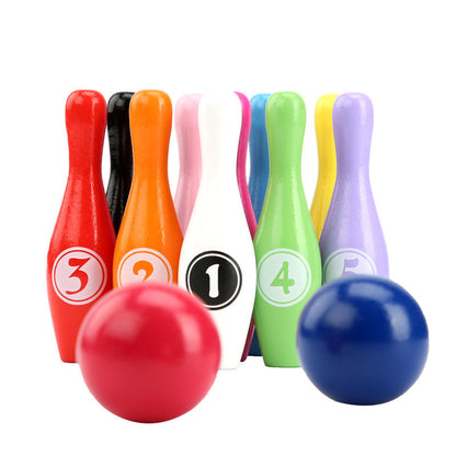 Wooden Number Bowling Set for Kids
