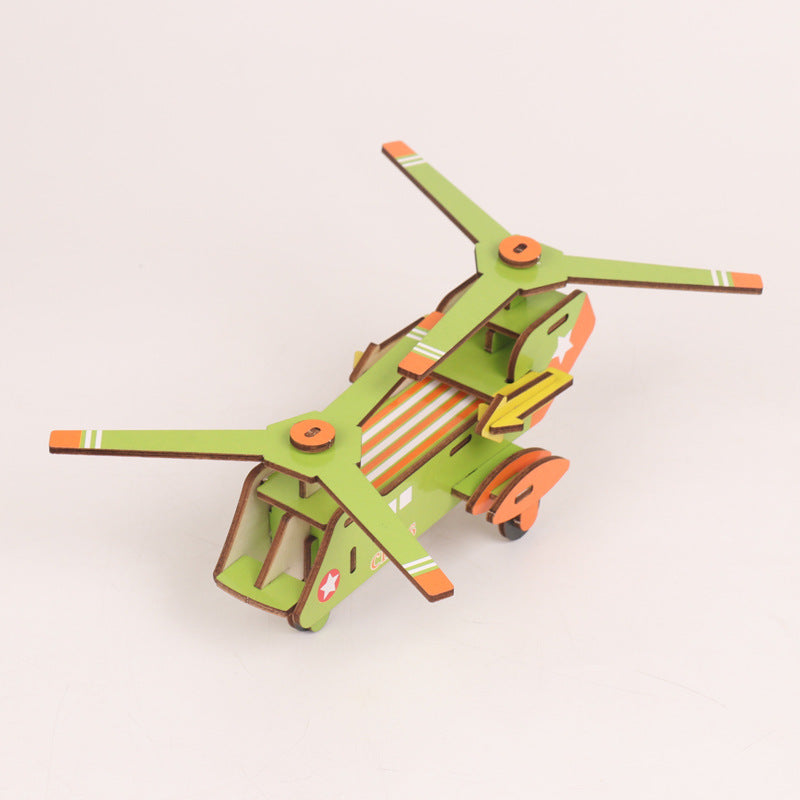 Wooden 3D aircraft puzzle - Style B