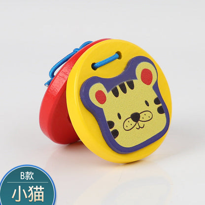 Wooden Cartoon Animal Musical Clapper Set for Kids