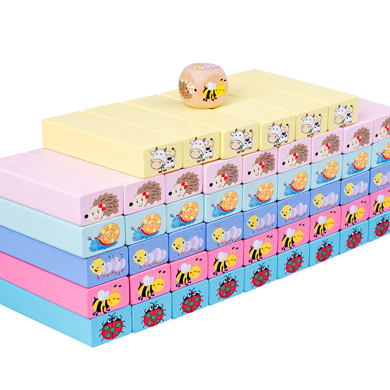 Wooden Animal Jenga Stacking & Balance Game