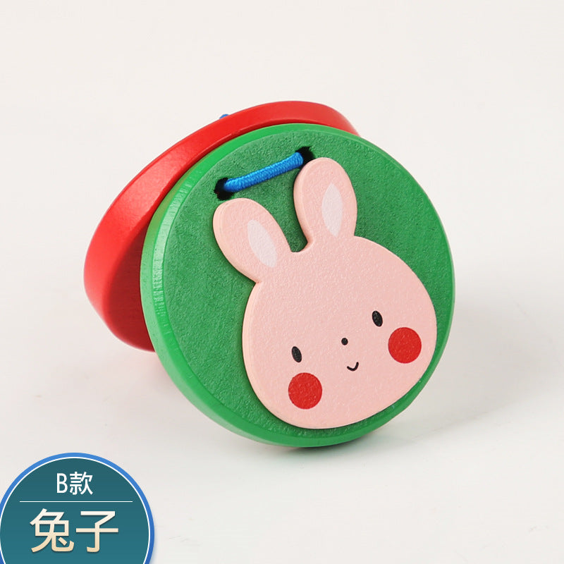 Wooden Cartoon Animal Musical Clapper Set for Kids
