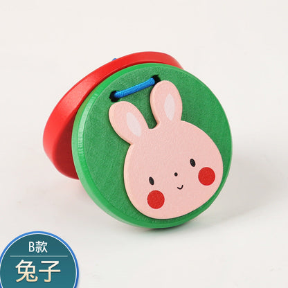 Wooden Cartoon Animal Musical Clapper Set for Kids