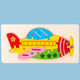 Aircraft wooden numbered puzzle