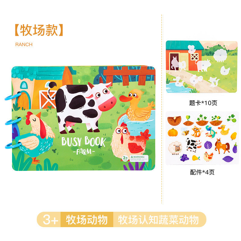Farm themed kids busy book