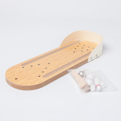 Wooden Mini Desktop Bowling Game for Kids
