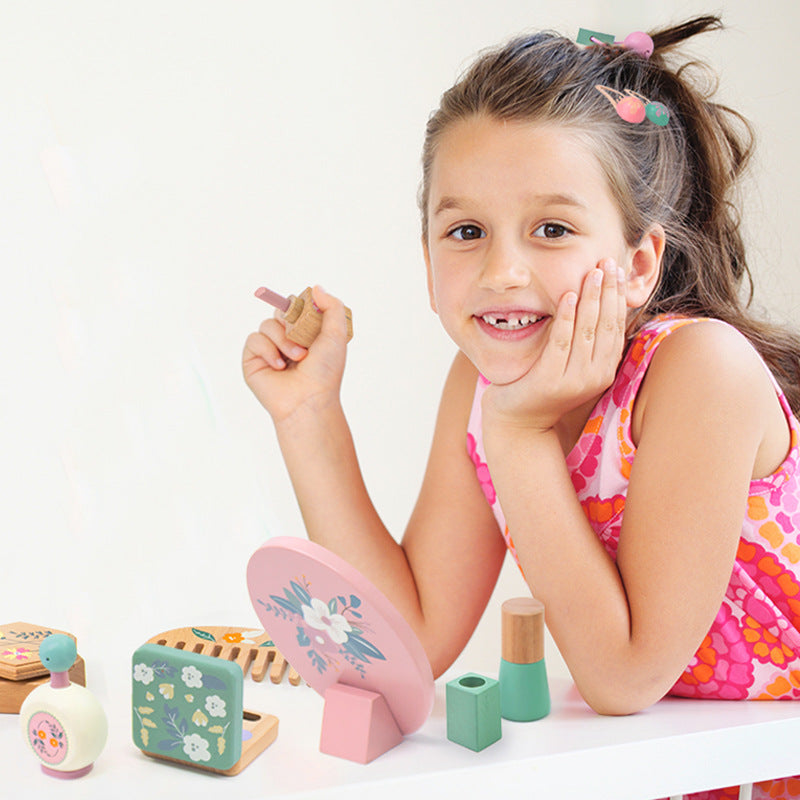 Wooden Princess Makeup & Hairdressing Pretend Play Set