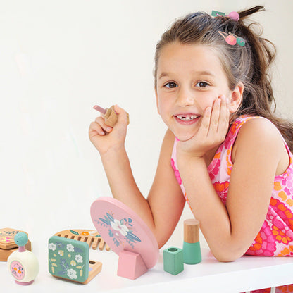 Wooden Princess Makeup & Hairdressing Pretend Play Set