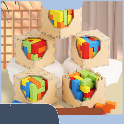 Wooden Pandora’s Box 3D Puzzle Building Block Set