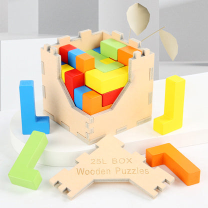Wooden Pandora’s Box 3D Puzzle Building Block Set