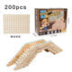 Little Architect 200 piece wooden building blocks set with pegboard and packaging