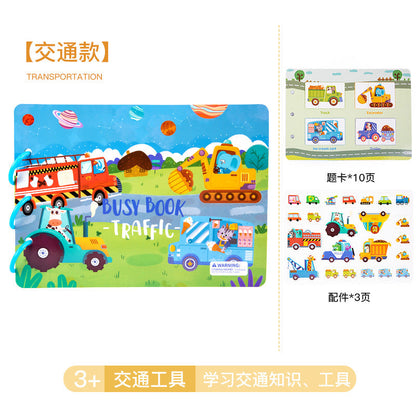 Transportation themed kids busy book