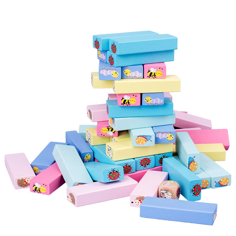 Wooden Animal Jenga Stacking & Balance Game