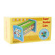 Wooden math and clock learning toy with rotating number blocks