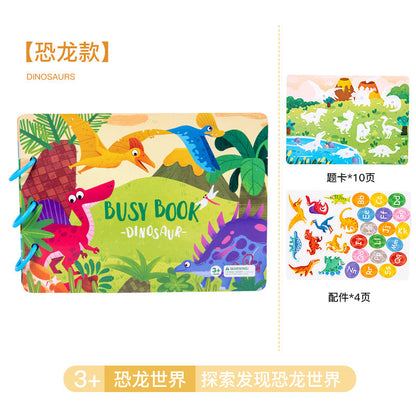 Dinosaur themed kids busy book