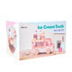 Pink wooden ice cream vending cart pretend play set