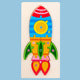 Rocket wooden numbered puzzle