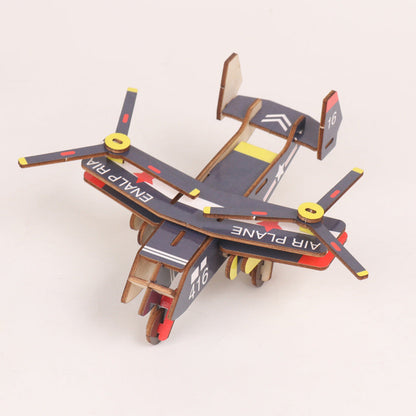 Wooden 3D aircraft puzzle - Style A