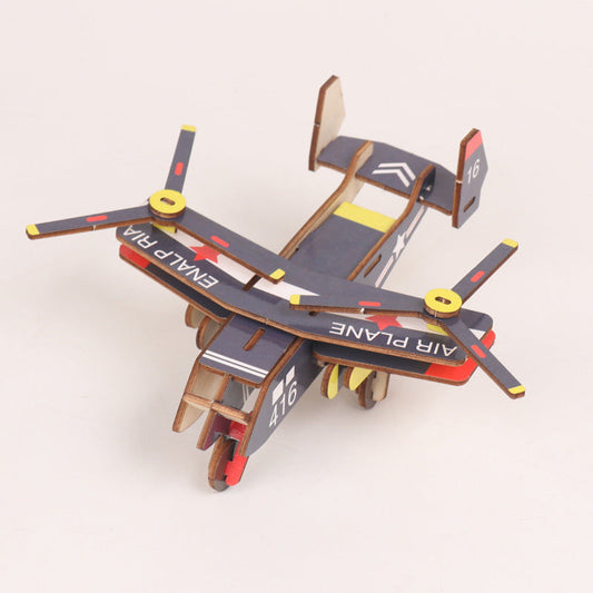 Wooden 3D aircraft puzzle - Style A
