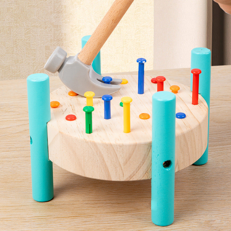 Wooden Hammering & Nailing Activity Table