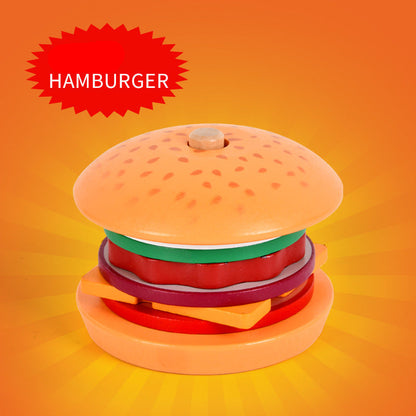 Wooden Hamburger & Sandwich Pretend Play Food Set