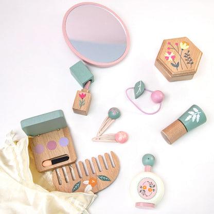 Wooden Princess Makeup & Hairdressing Pretend Play Set