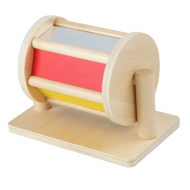 Wooden Rotating Colour Drum Sensory Toy