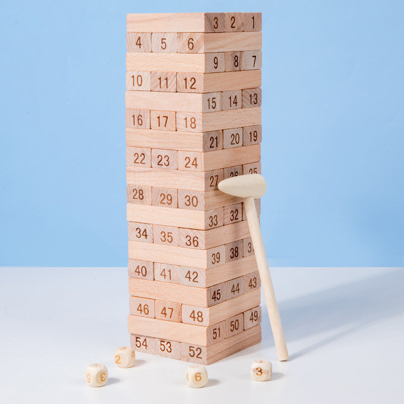 Wooden Animal Jenga Stacking & Balance Game