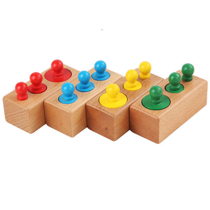 Montessori Wooden Socket Cylinder Sensory Matching Toy