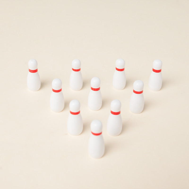 Wooden Mini Desktop Bowling Game for Kids