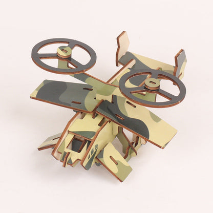 Wooden 3D aircraft puzzle - Style D
