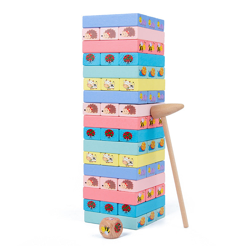 Wooden Animal Jenga Stacking & Balance Game