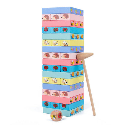 Wooden Animal Jenga Stacking & Balance Game
