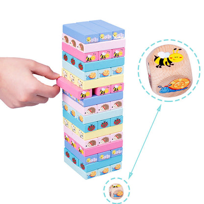 Wooden Animal Jenga Stacking & Balance Game